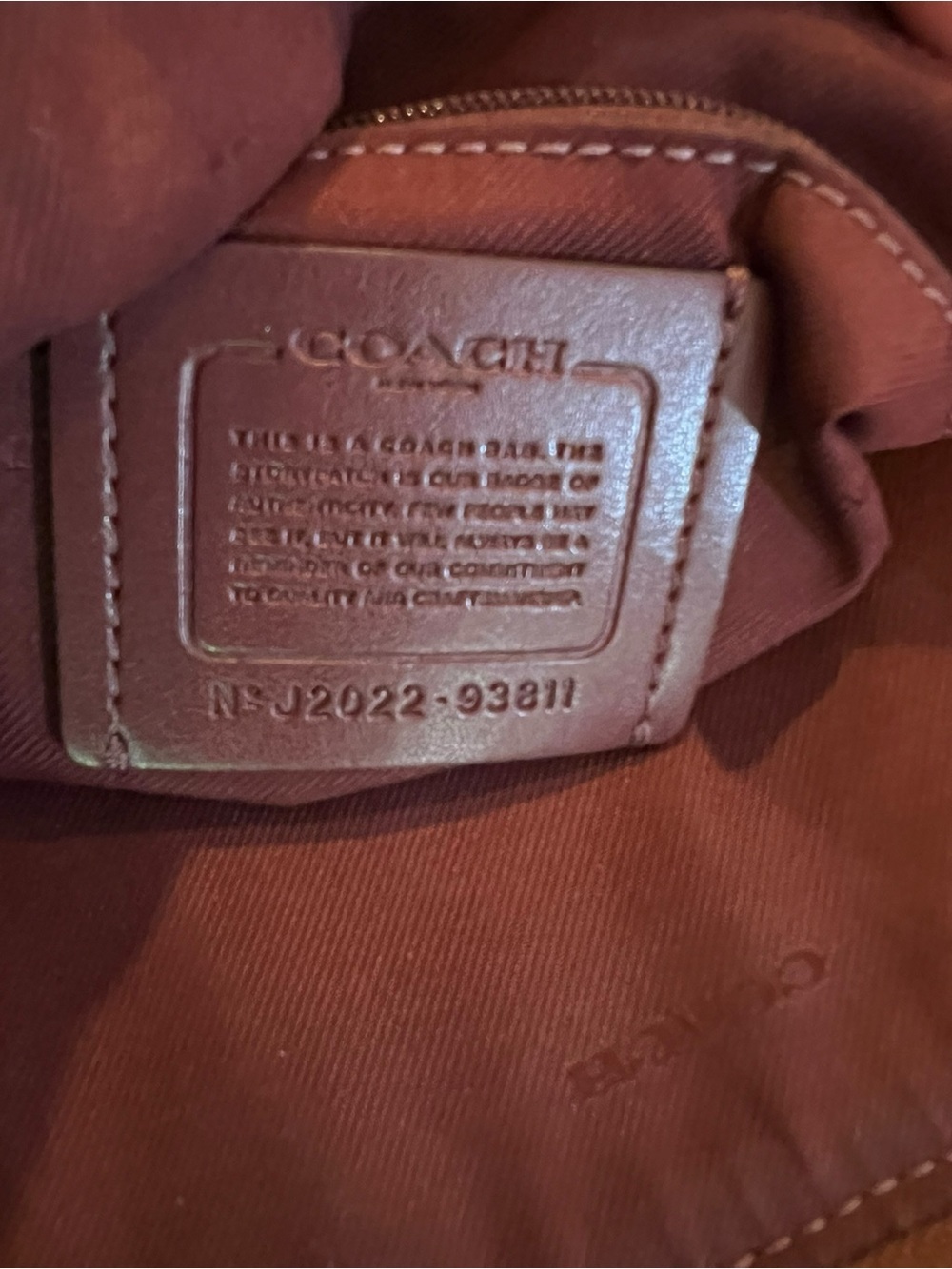 Coach Pebbled Leather Shoulder Bag in Brown with Gold Hardware - Picture 5 of 12